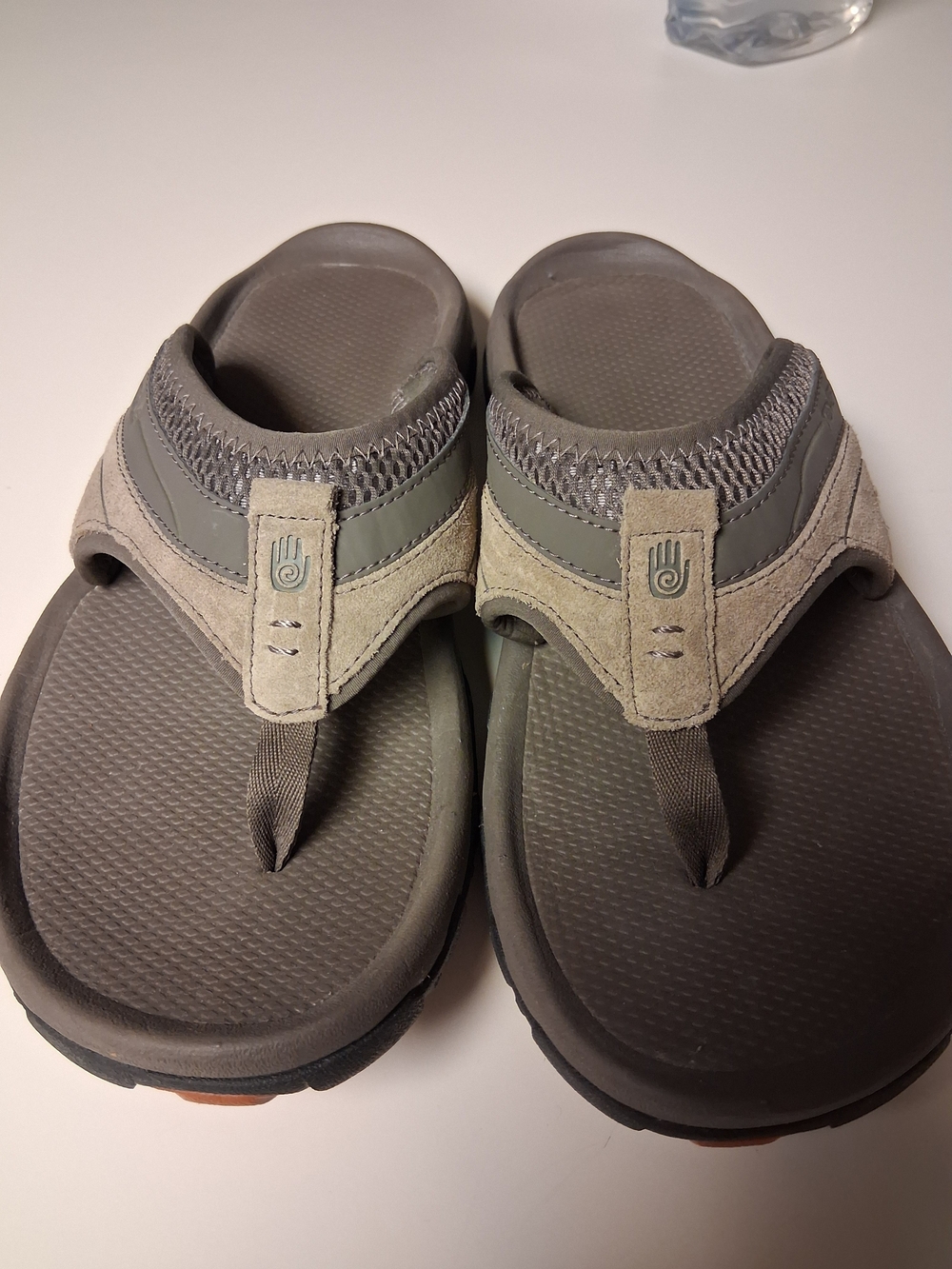 Teva Men's Gray Suede & Synthetic Thong Sandals